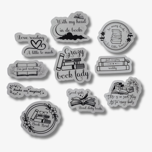 Bookish sticker set