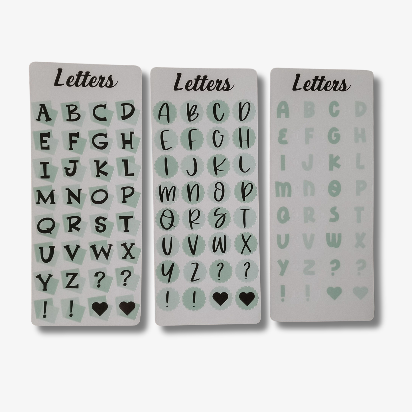 Letter stickervellen