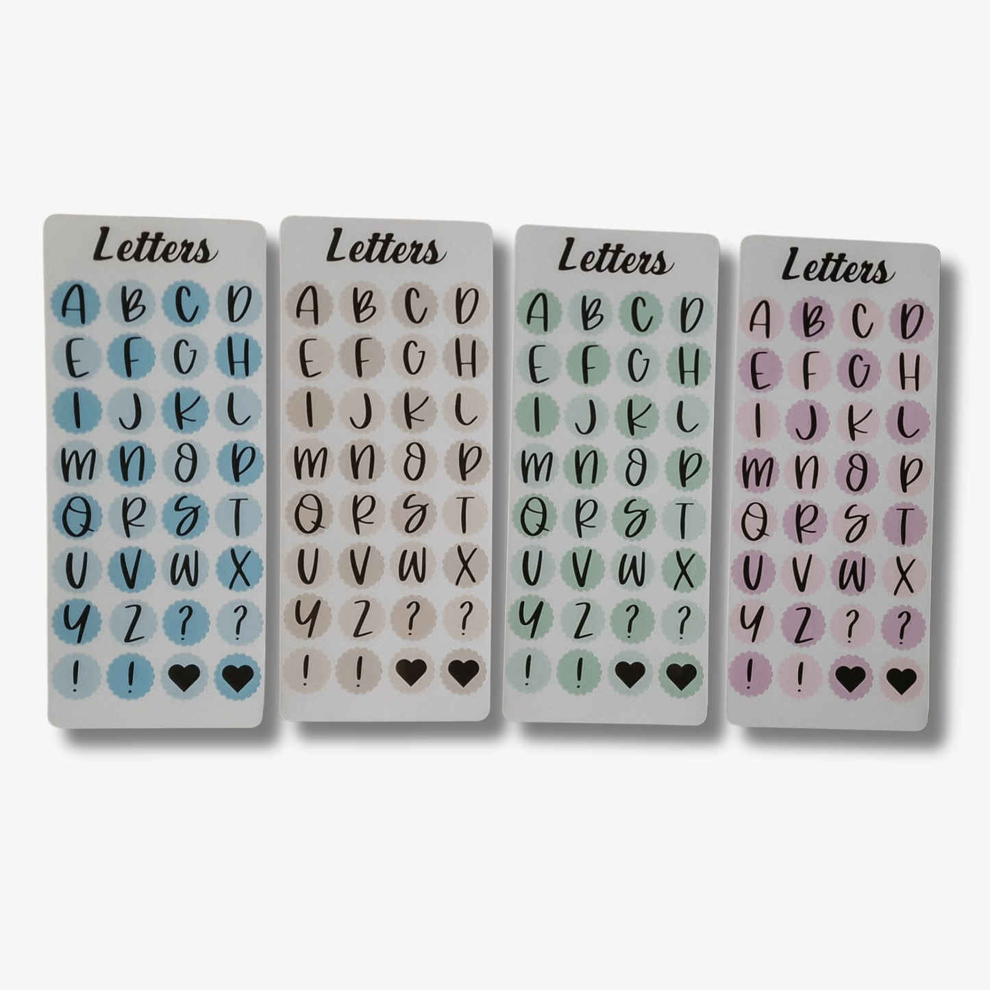 Letter stickervellen