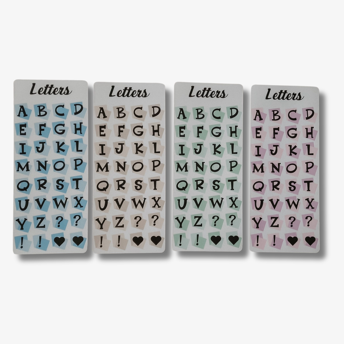Letter stickervellen