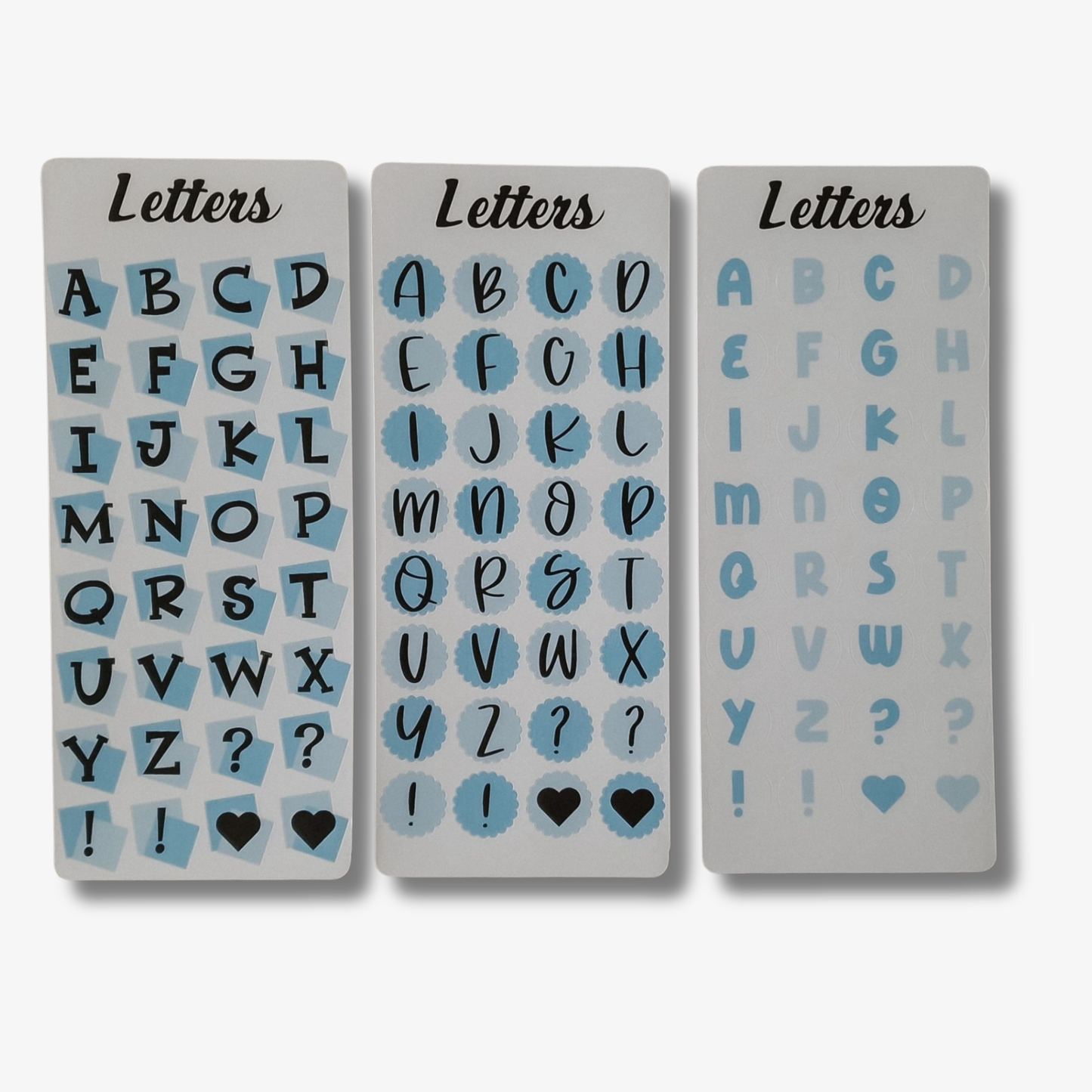 Letter stickervellen