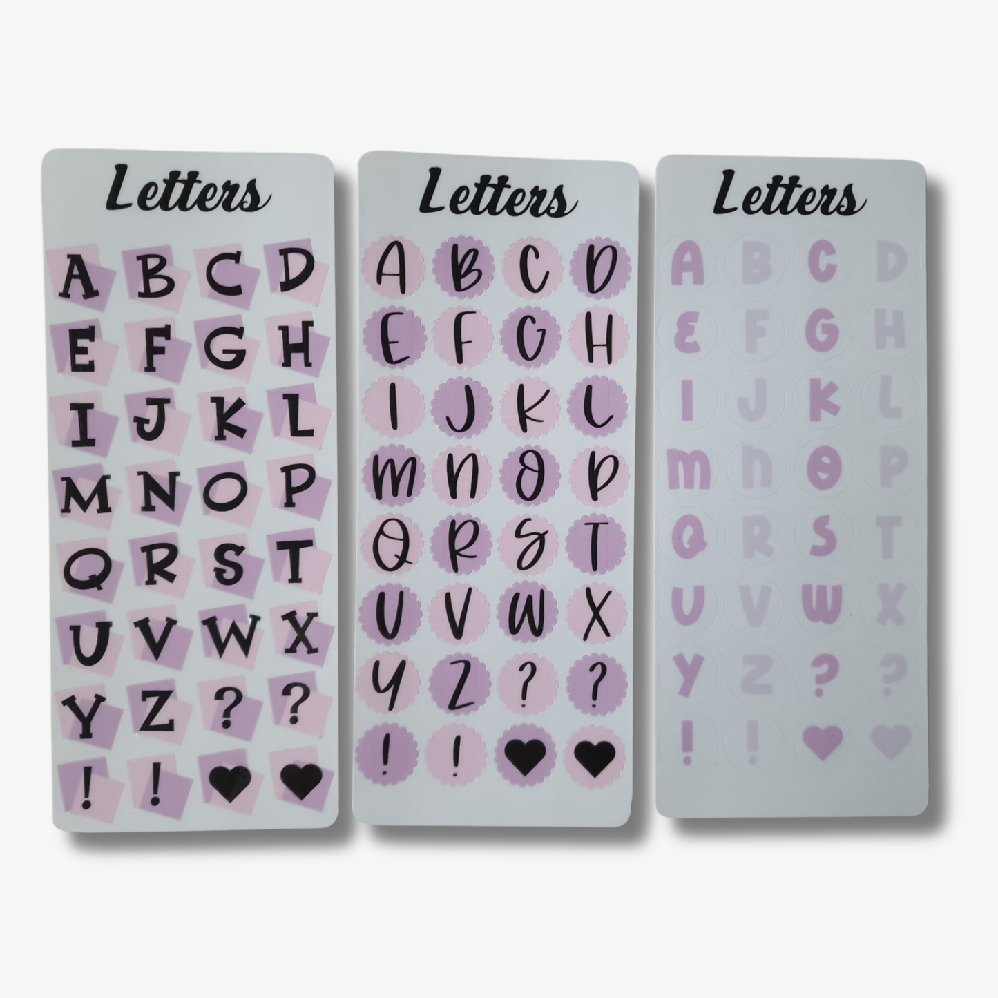 Letter stickervellen
