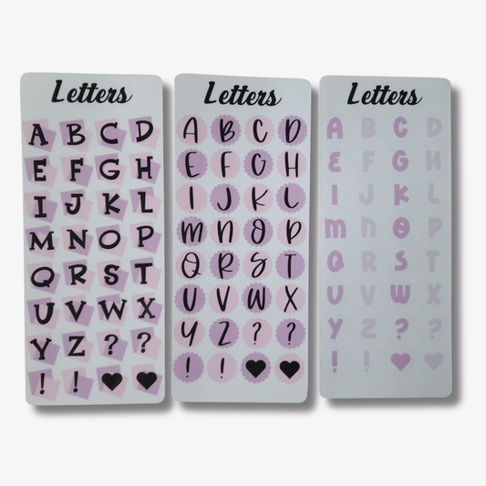 Letter stickervellen