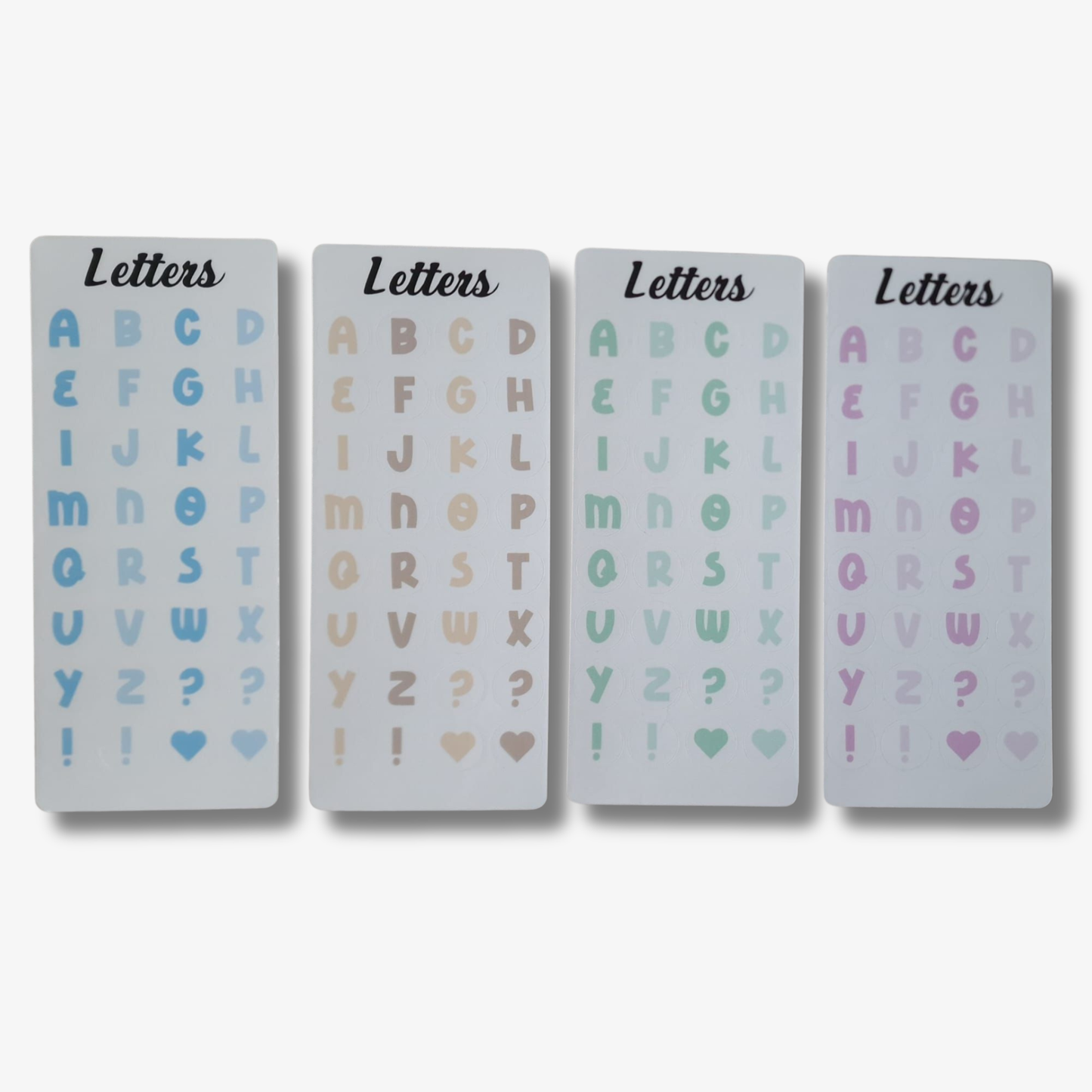 Letter stickervellen