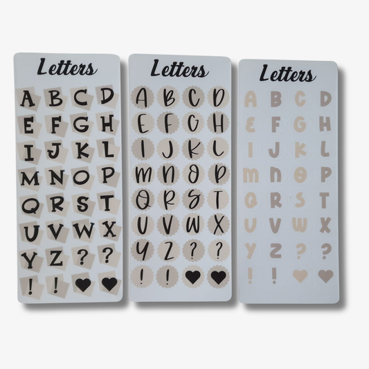 Letter stickervellen