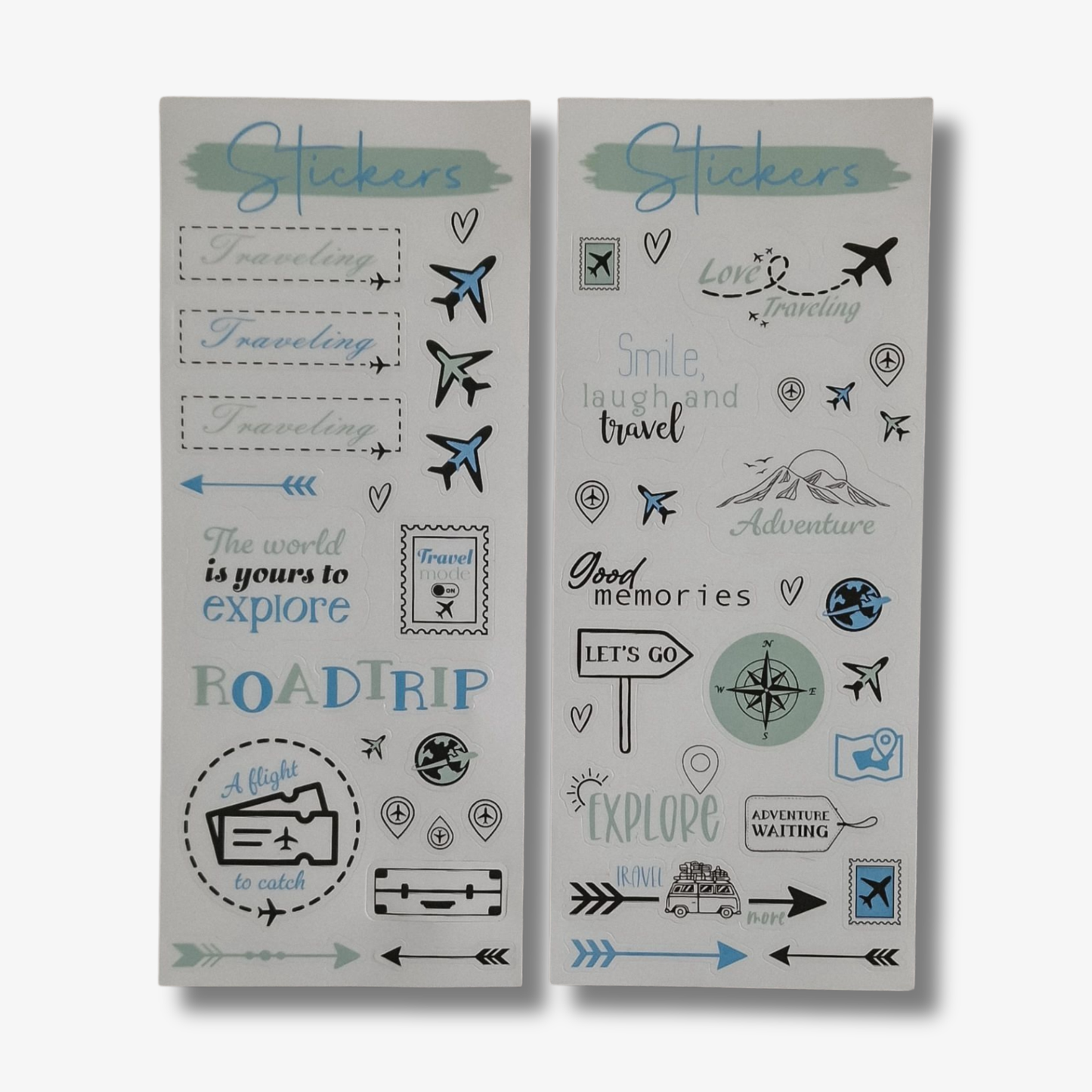 Travel sticker sheets