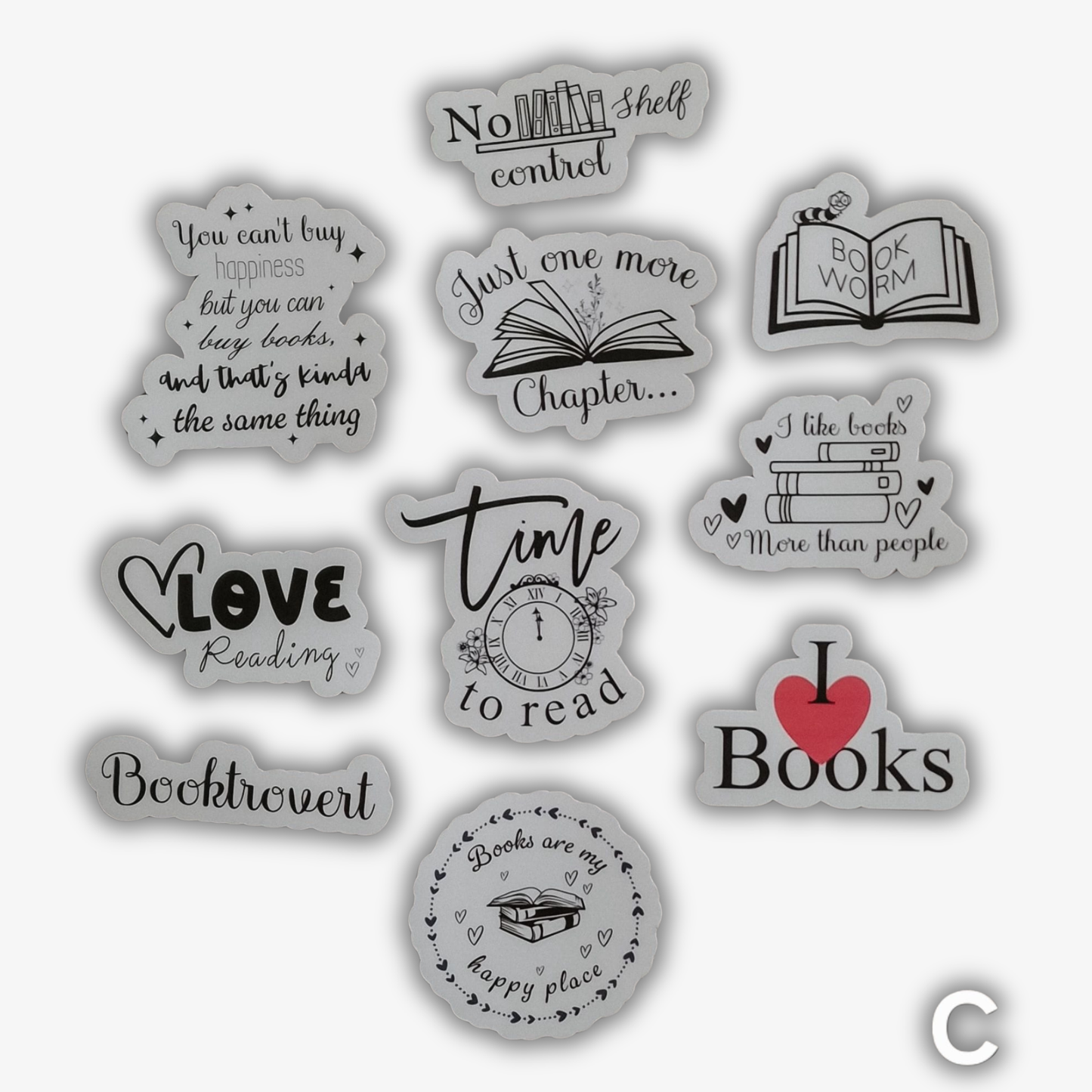 Bookish stickerset