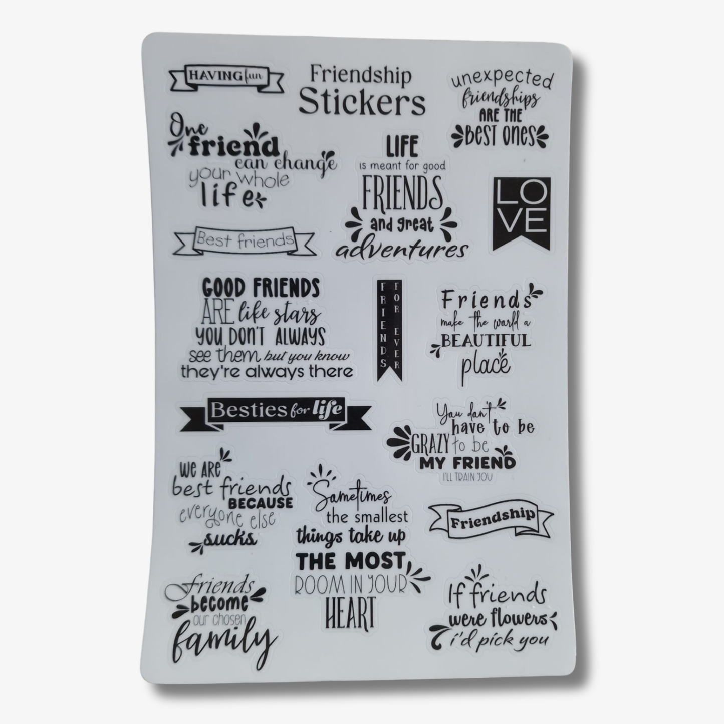 Friendship stickervellen