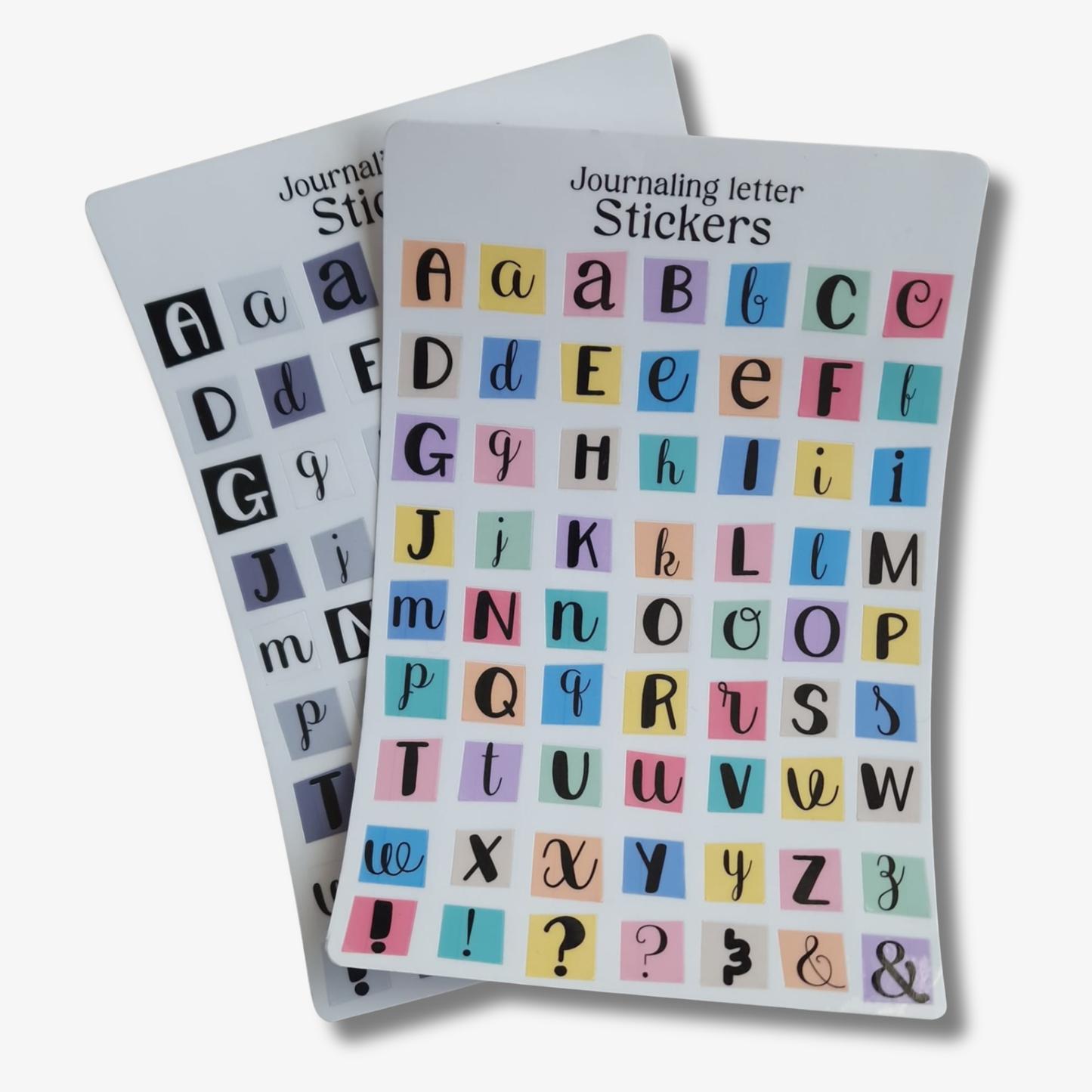 Journaling letter stickervellen
