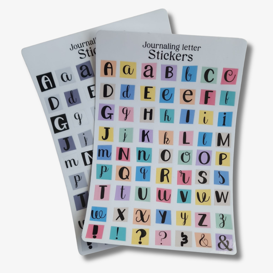 Journaling letter stickervellen