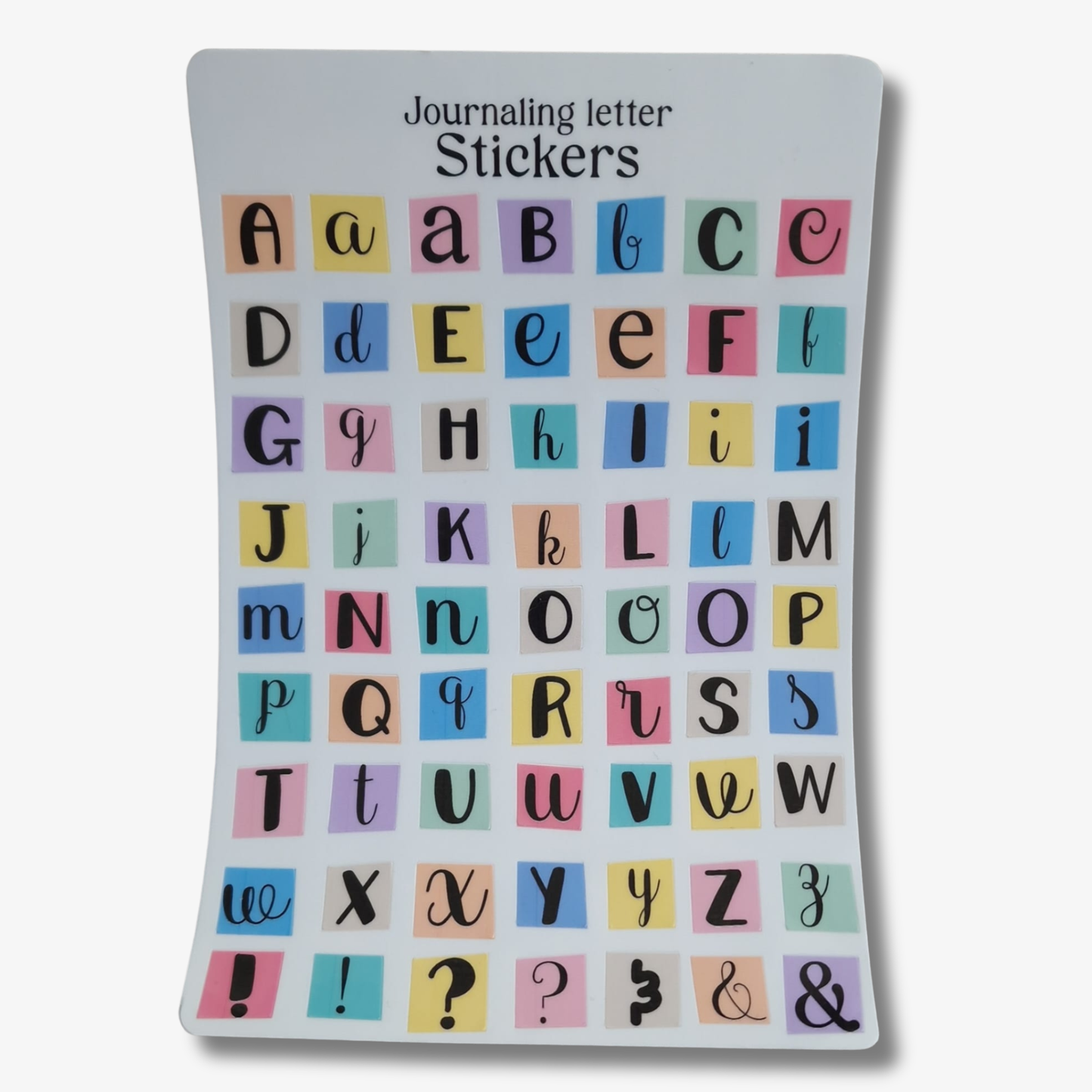 Journaling letter stickervellen
