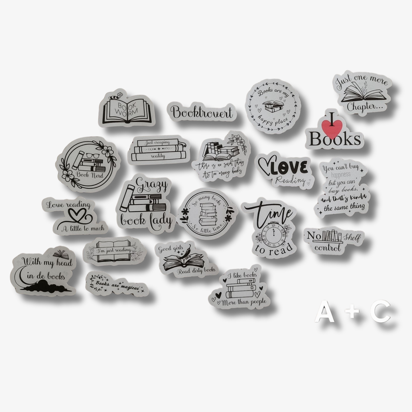 Bookish stickerset