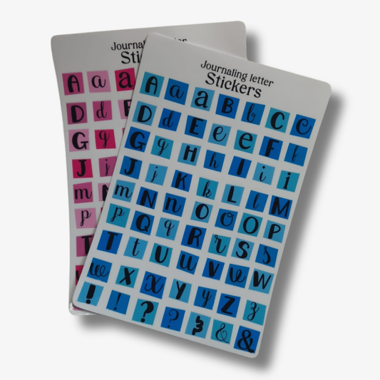 Journaling letter stickervellen