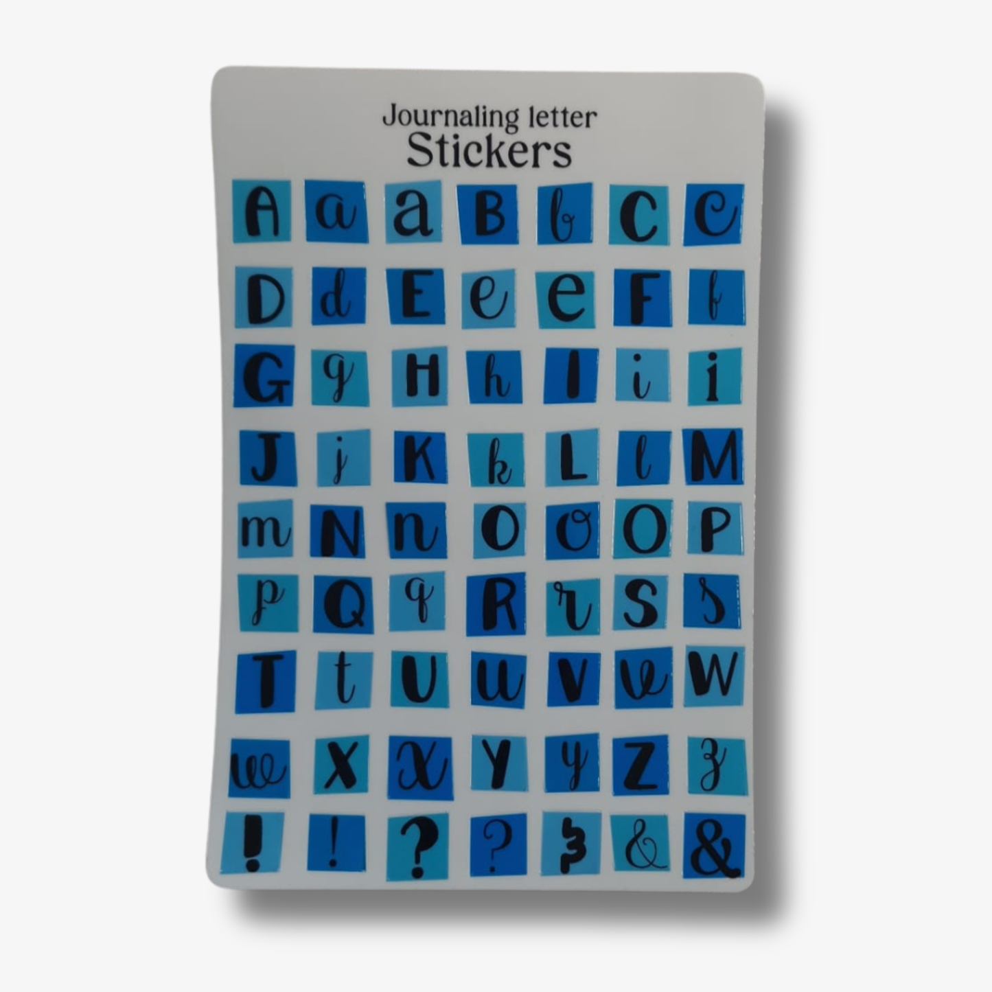 Journaling letter stickervellen