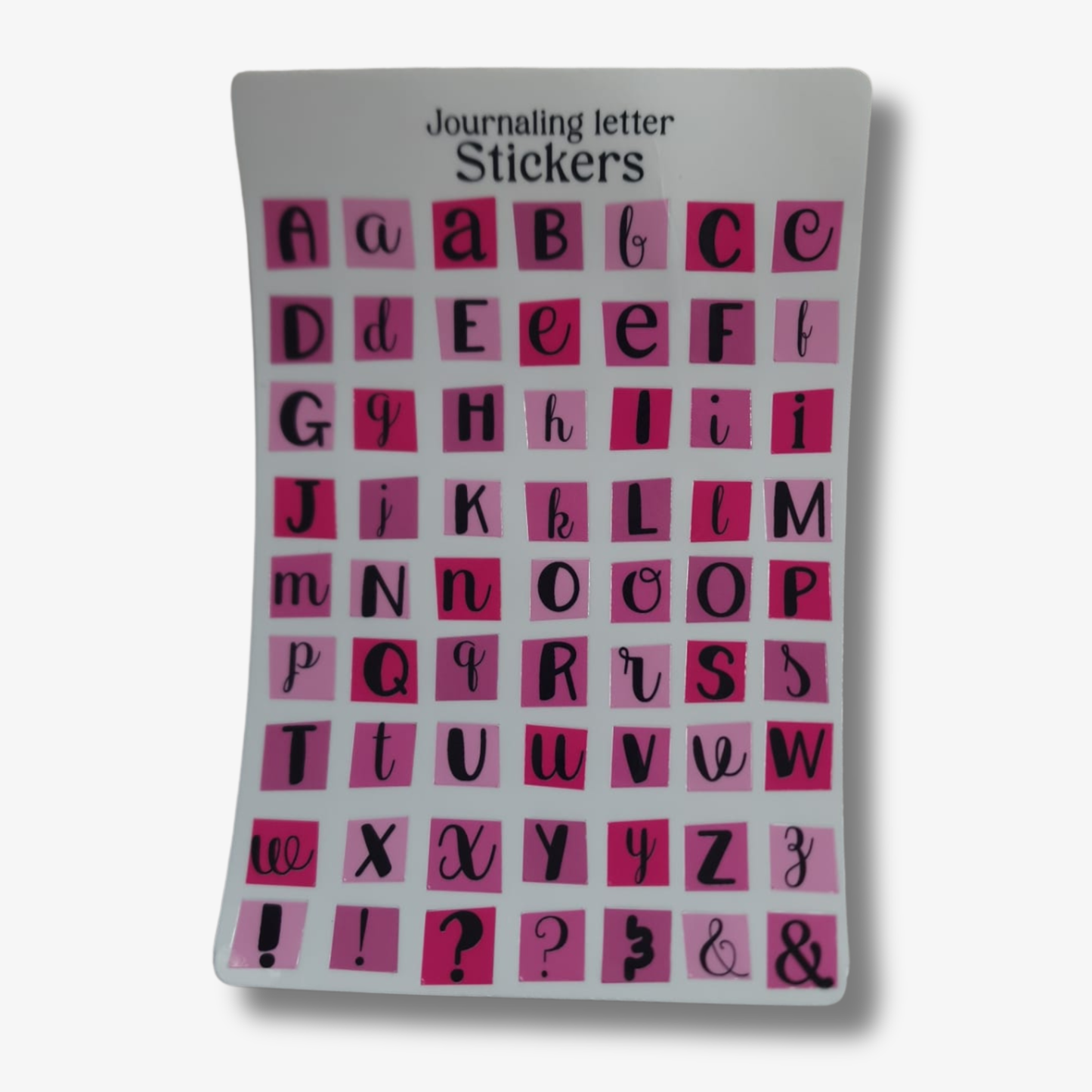 Journaling letter stickervellen